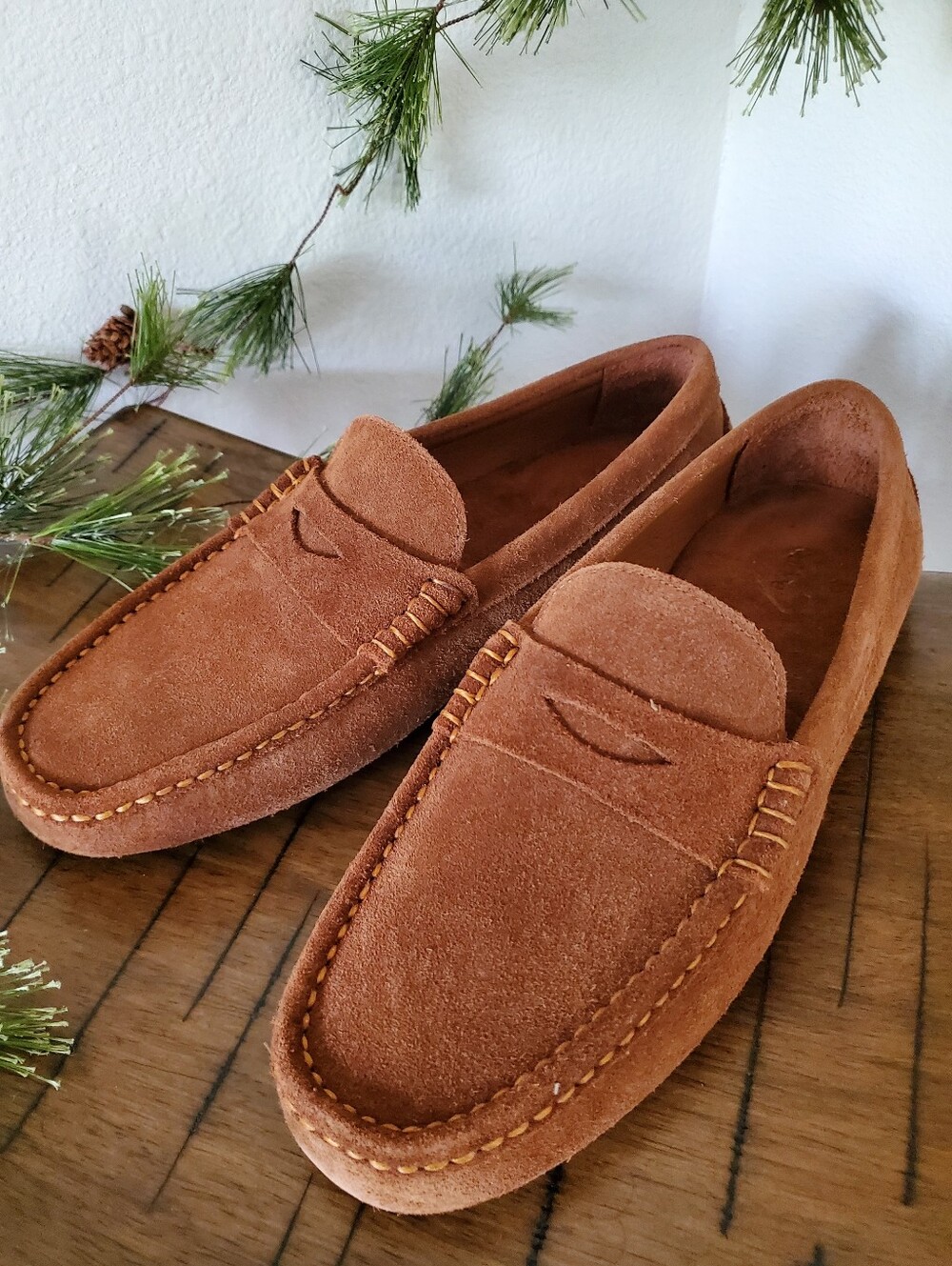 NIB Quince Essential Suede Driving Loafers Shoes Slip On Mocassin